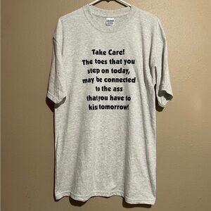 Y2K Sarcastic Humor Light Gray T-Shirt Adult L